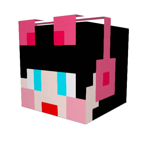 busara Minecraft avatar head, 3D render