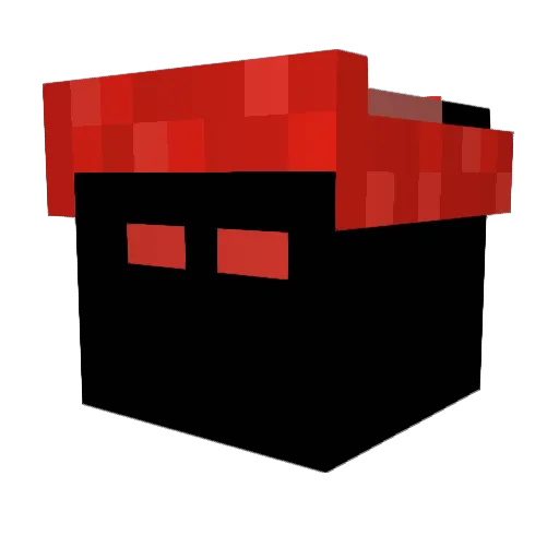 bushed Minecraft avatar head, 3D render