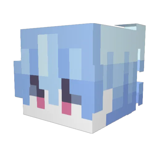 bushengyu Minecraft avatar head, 3D render