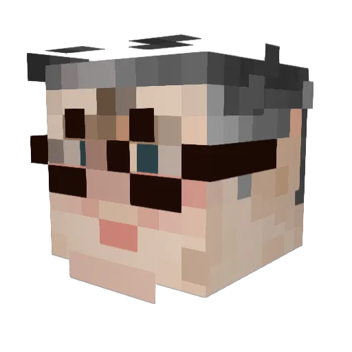 bushylord Minecraft avatar head, 3D render