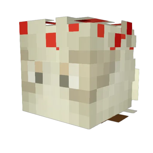 businesscake Minecraft avatar head, 3D render
