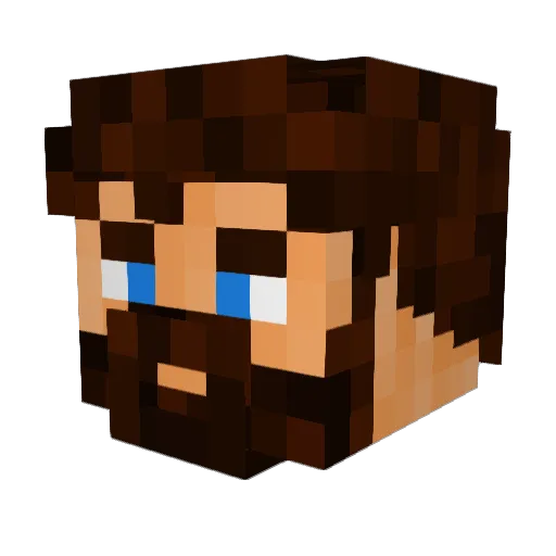 buskend Minecraft avatar head, 3D render