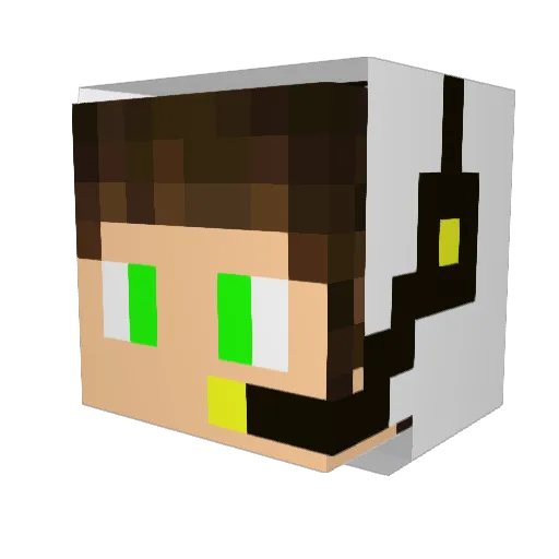 buskerr Minecraft avatar head, 3D render