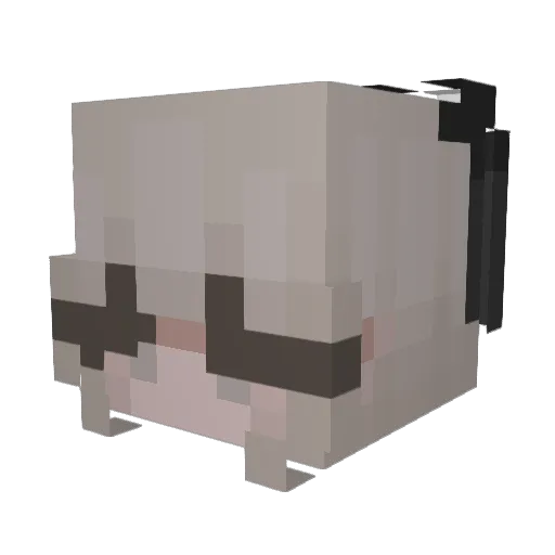 busseking Minecraft avatar head, 3D render