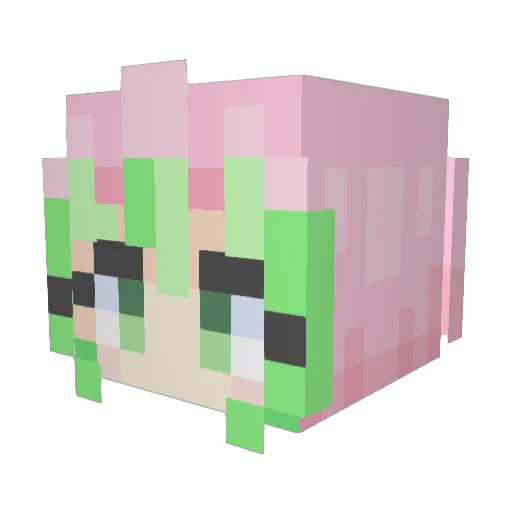 bussquick Minecraft avatar head, 3D render