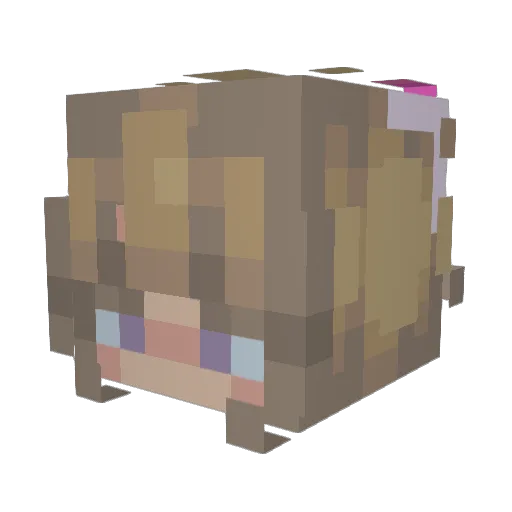 bussybella Minecraft avatar head, 3D render