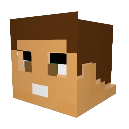 busszn Minecraft avatar head, 3D render