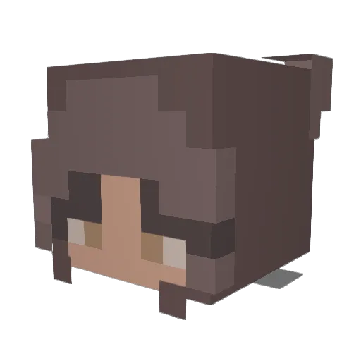 buster_horse Minecraft avatar head, 3D render