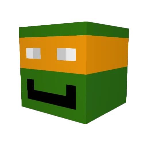 busternees Minecraft avatar head, 3D render