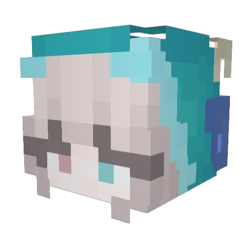 bustlex Minecraft avatar head, 3D render