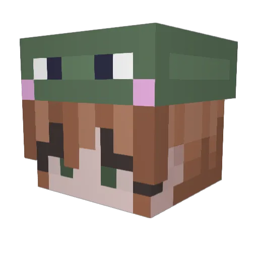 bustur Minecraft avatar head, 3D render