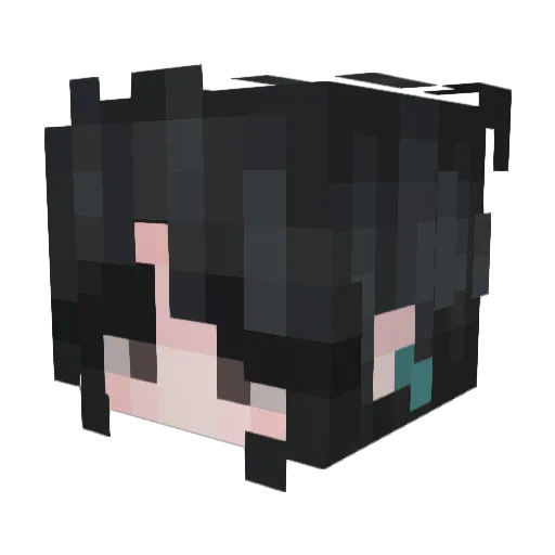 bustysage Minecraft avatar head, 3D render