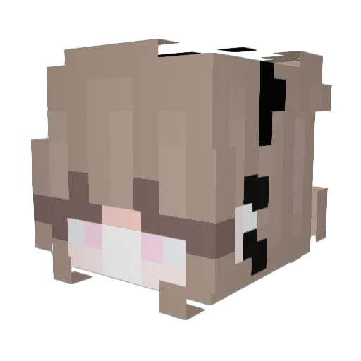 butachanko Minecraft avatar head, 3D render