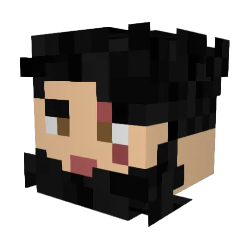 butamabah Minecraft avatar head, 3D render