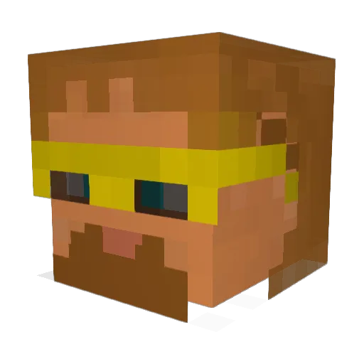 butare Minecraft avatar head, 3D render