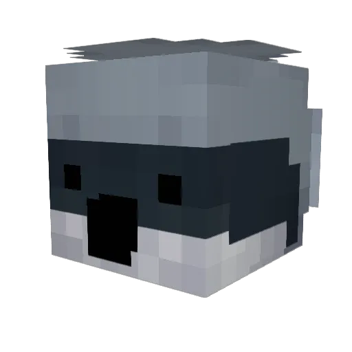 butcherbird_ Minecraft avatar head, 3D render