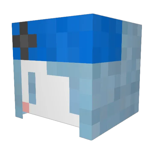 butchigirl Minecraft avatar head, 3D render