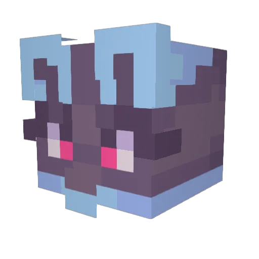 butic Minecraft avatar head, 3D render