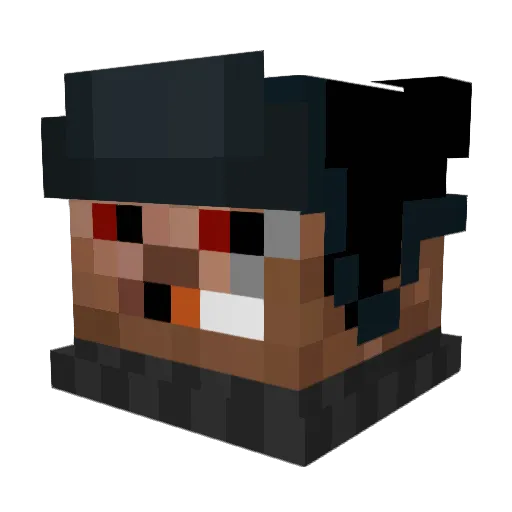 butka Minecraft avatar head, 3D render