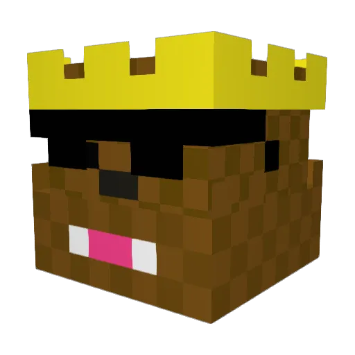 butt_taco Minecraft avatar head, 3D render