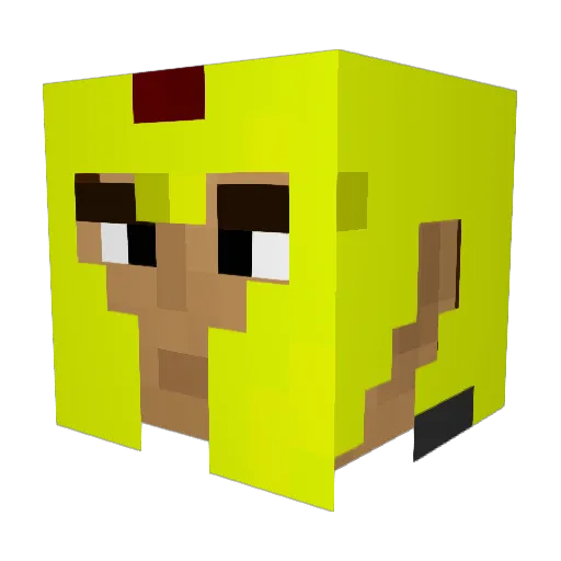 butter121 Minecraft avatar head, 3D render