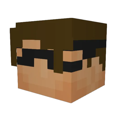 butter247 Minecraft avatar head, 3D render