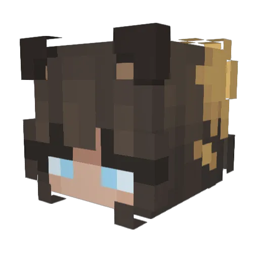 butter_creator Minecraft avatar head, 3D render