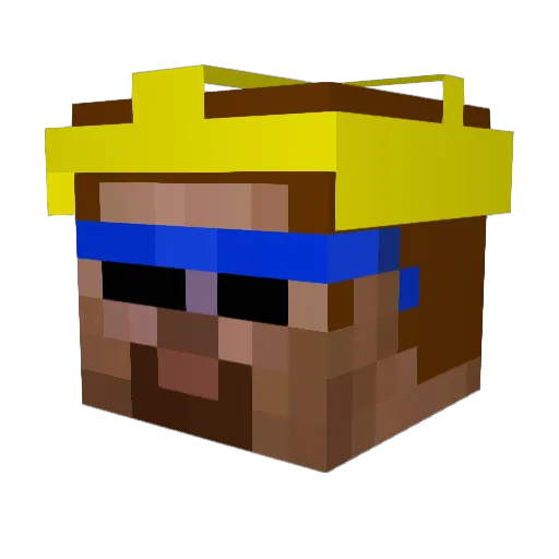 butter_hawk Minecraft avatar head, 3D render