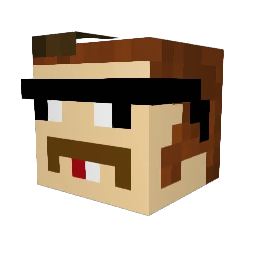 butterballer Minecraft avatar head, 3D render