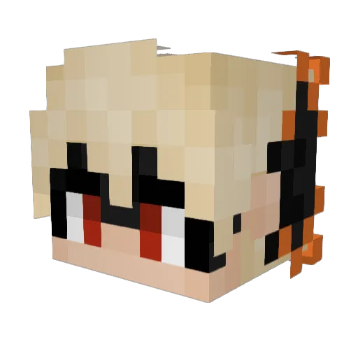 buttercore Minecraft avatar head, 3D render