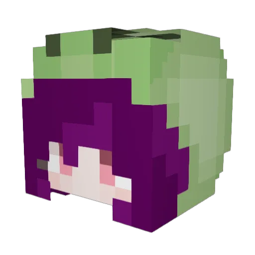 buttercupbeom Minecraft avatar head, 3D render