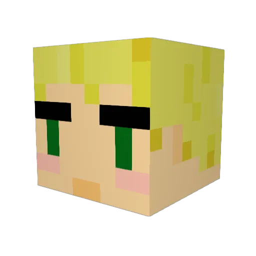 butteredBAT Minecraft avatar head, 3D render