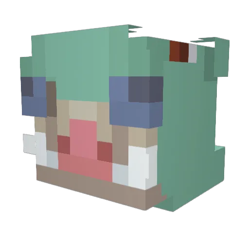 butterflyknives Minecraft avatar head, 3D render