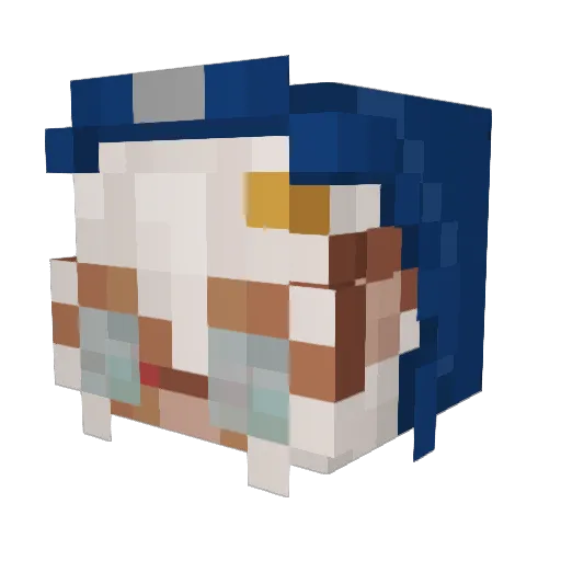 butterflyx__ Minecraft avatar head, 3D render