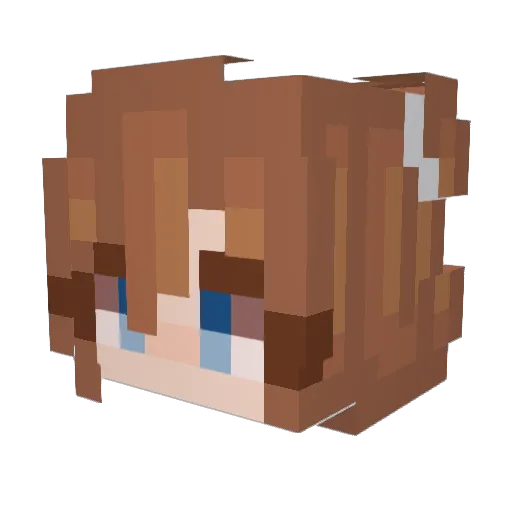 butterfwys Minecraft avatar head, 3D render