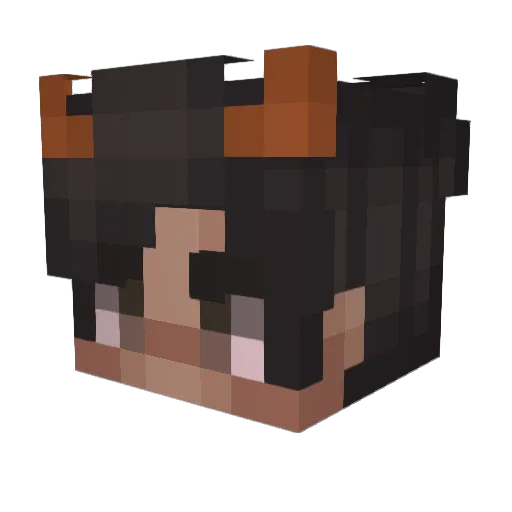 butterglaze Minecraft avatar head, 3D render