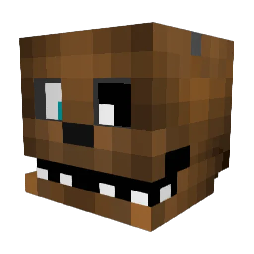 butterwarlock Minecraft avatar head, 3D render