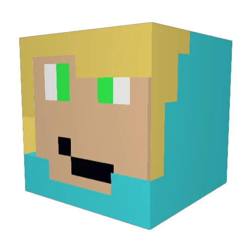 butteryb01 Minecraft avatar head, 3D render