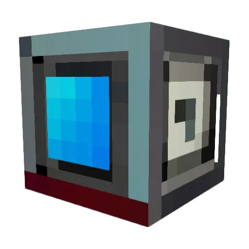 button_e Minecraft avatar head, 3D render