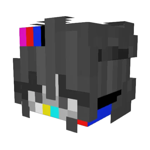 button_upshirt Minecraft avatar head, 3D render