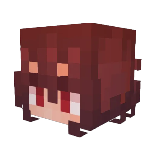 buttons019 Minecraft avatar head, 3D render