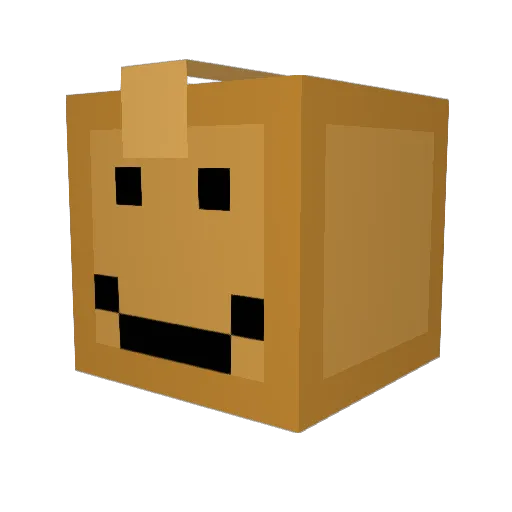 buttons143 Minecraft avatar head, 3D render