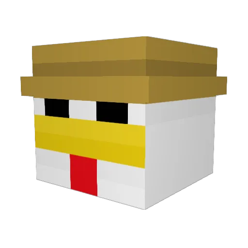 buttrit0 Minecraft avatar head, 3D render