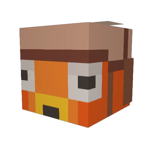 buttritoo Minecraft avatar head, 3D render