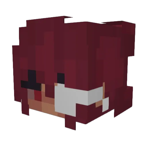 buttsch Minecraft avatar head, 3D render