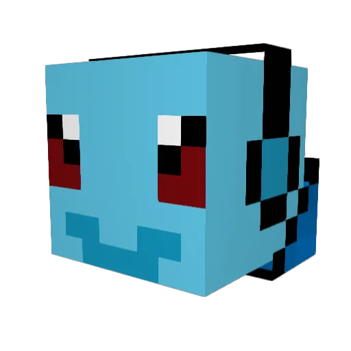buttsmonster Minecraft avatar head, 3D render