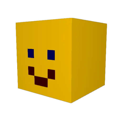 butzel Minecraft avatar head, 3D render