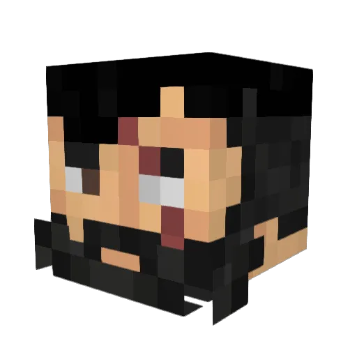buubblles Minecraft avatar head, 3D render