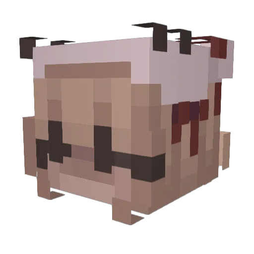 buubiess Minecraft avatar head, 3D render