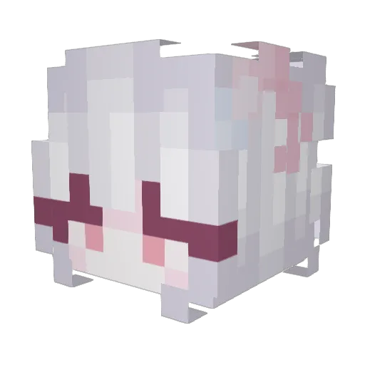 buunria Minecraft avatar head, 3D render